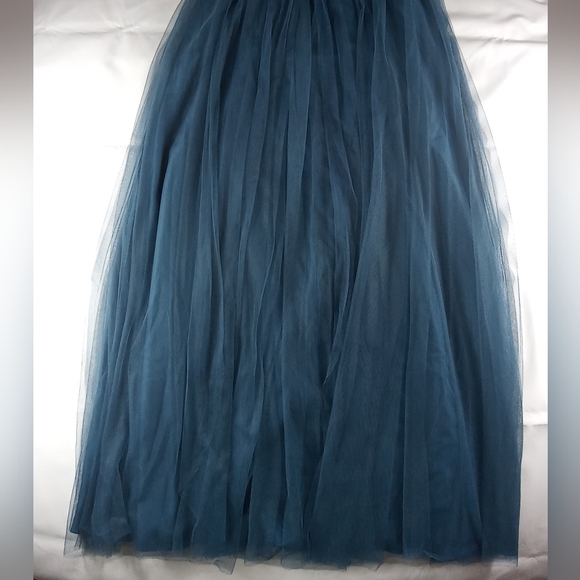 Jenny Yoo Teal One-Shoulder Maxi Dress - Picture 9 of 11